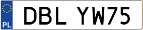 Trailer License Plate